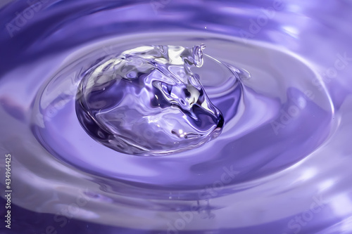 Purple water drop splash