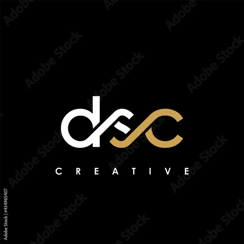 DSC Letter Initial Logo Design Template Vector Illustration photo