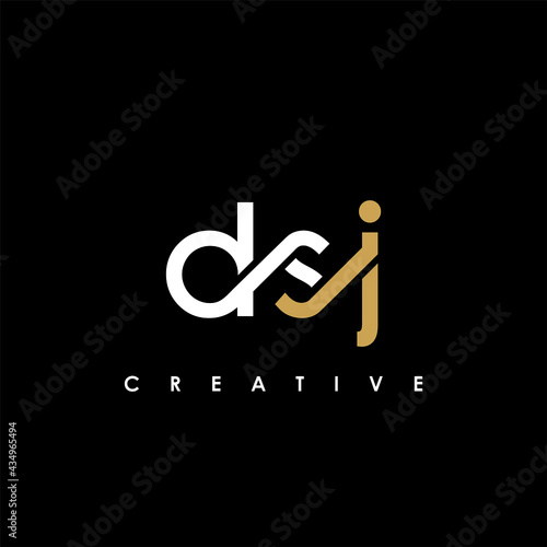 DSJ Letter Initial Logo Design Template Vector Illustration photo