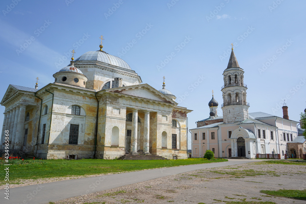 City Torzhok. Borisoglebsky Cathedral in the territory of the oldest Orthodox Borisoglebsky Monastery. 