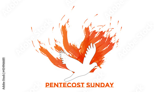 Pentecost Sunday Abstract poster with nice and and creative design