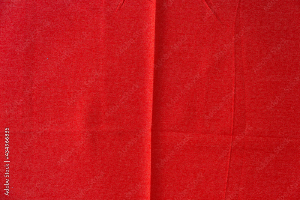 Fototapeta premium A Crumpled red fabric texture