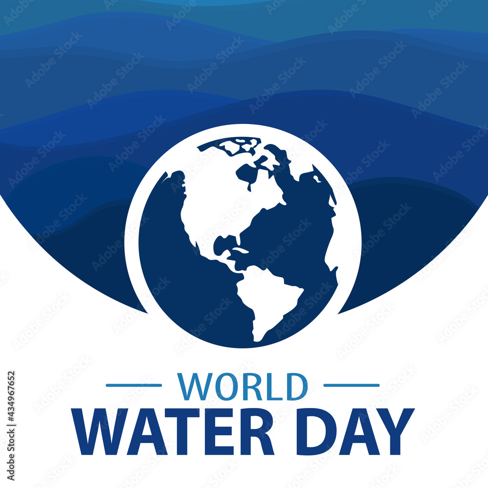 World water day poster Conservation campaign Vector illustration