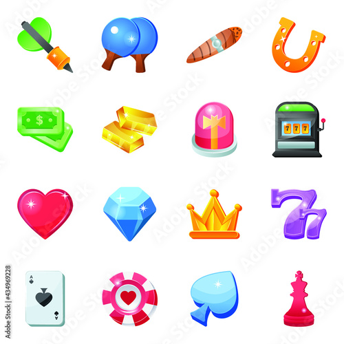 Pack of Casino Flat Icons

