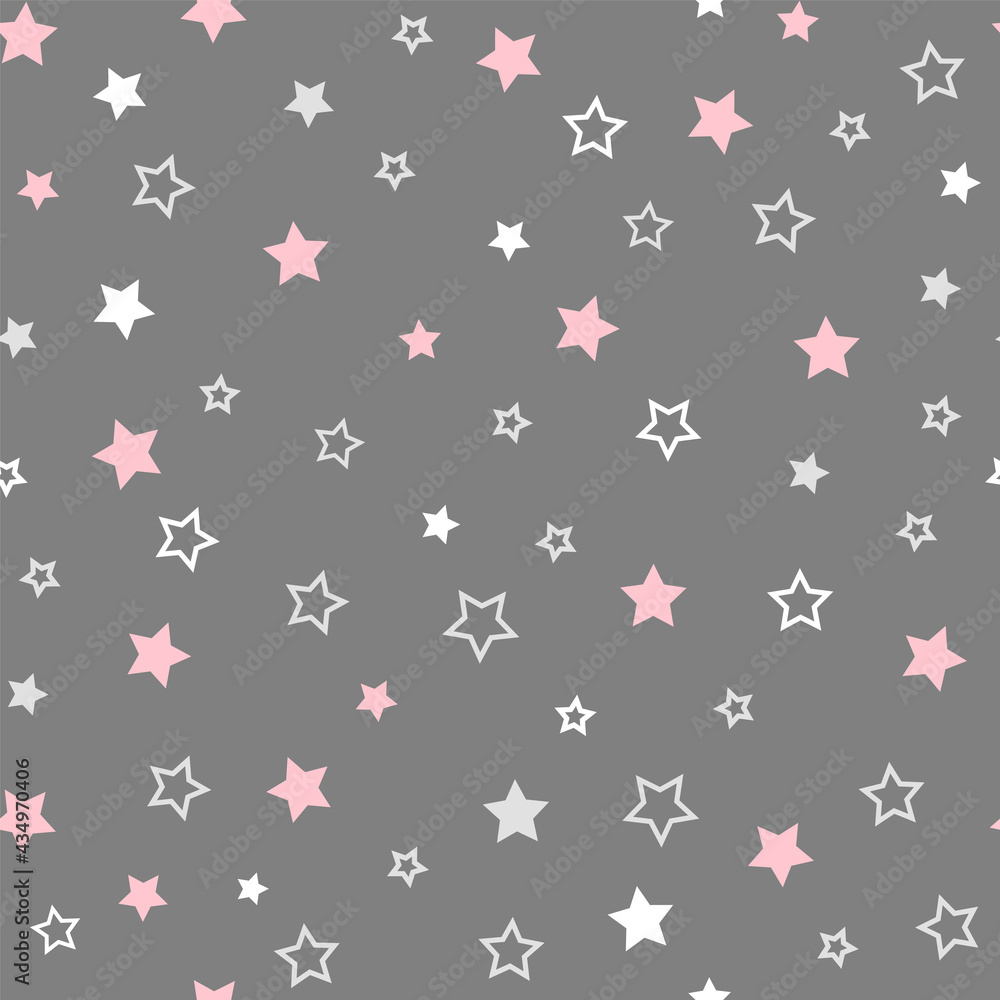 Stars seamless pattern. Design for fabric, wrapping paper, background, wallpaper. Vector. Stars seamless pattern. Design for fabric, wrapping paper, background, wallpaper. Vector.