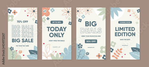 Abstract Colorful design for promotion sale. Trendy abstract template for social media post, stories, or advertisement.