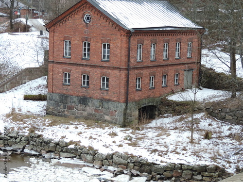 old house in the snow