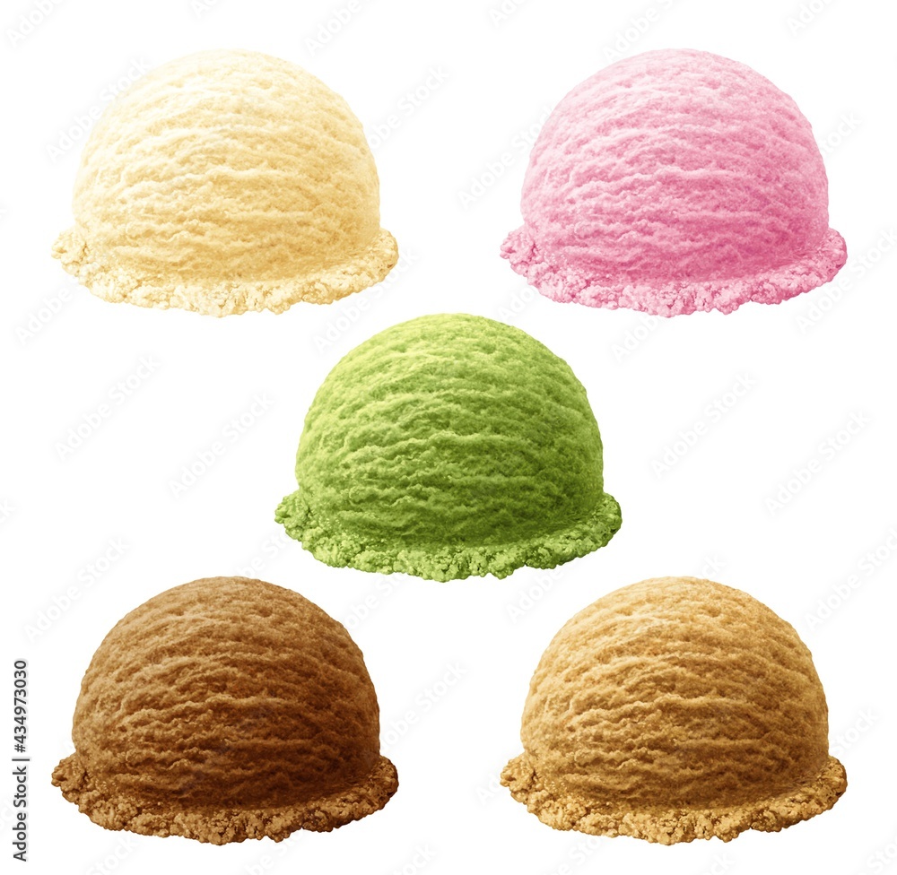 アイスクリーム アイス セット イラスト リアル Stock Illustration Adobe Stock