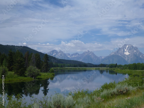 Oxbow Bend, Grand Teton National Park, on a cloudy day © Jen