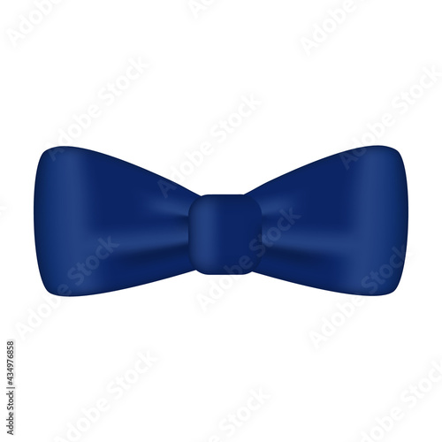 Blue bow tie. Isolated on a white background.