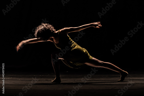 The abstract movement of the dance