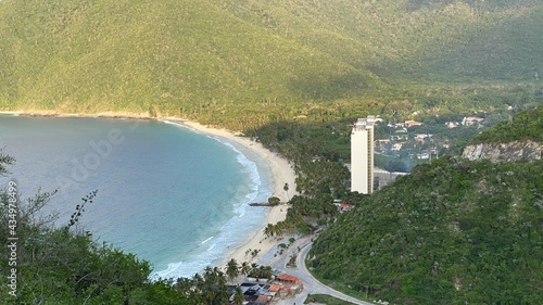 view from the top of the mountain to the beach
