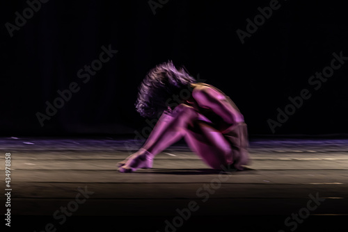 The abstract movement of the dance