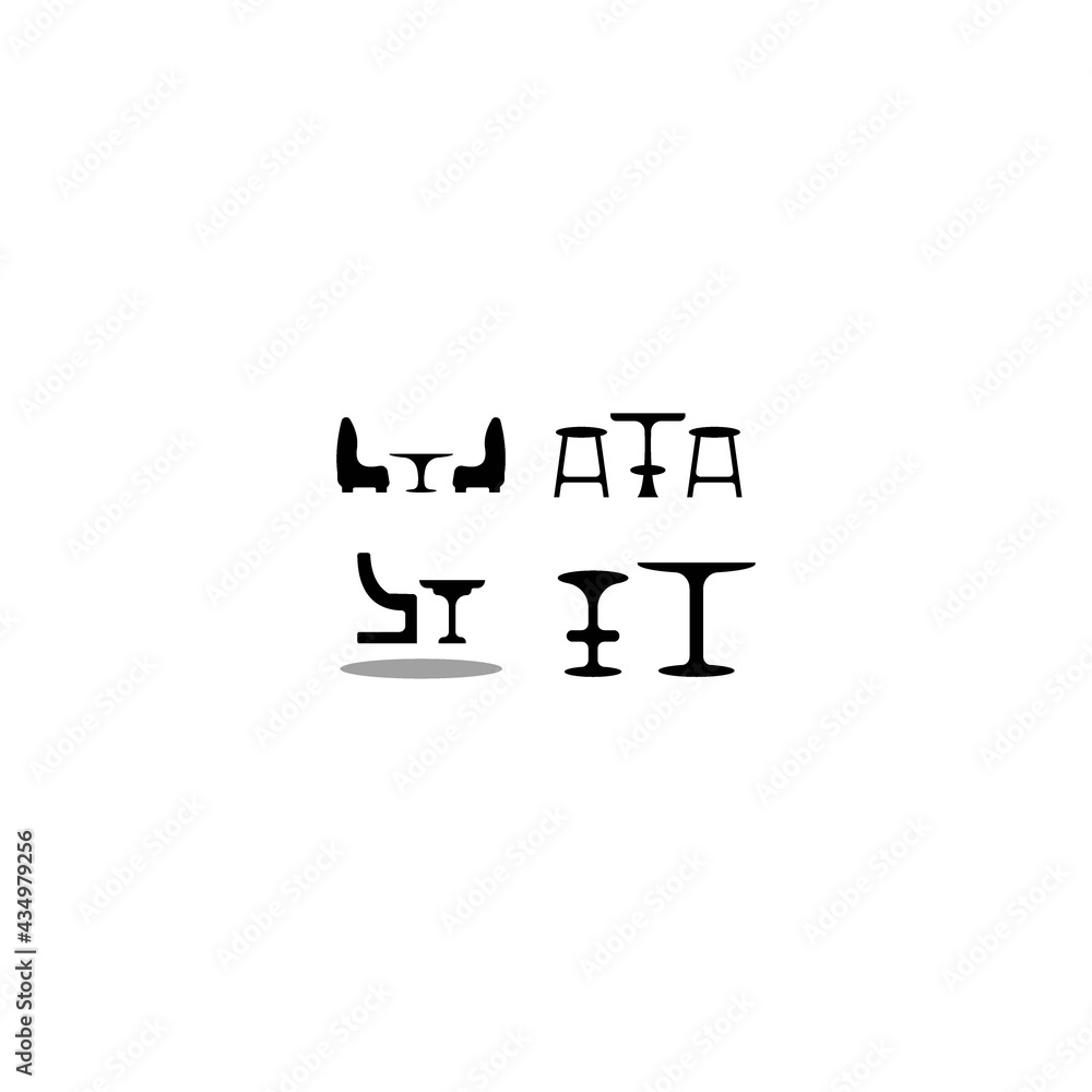 chair and table logo template vector icon illustration chair and table logo template vector icon illustration