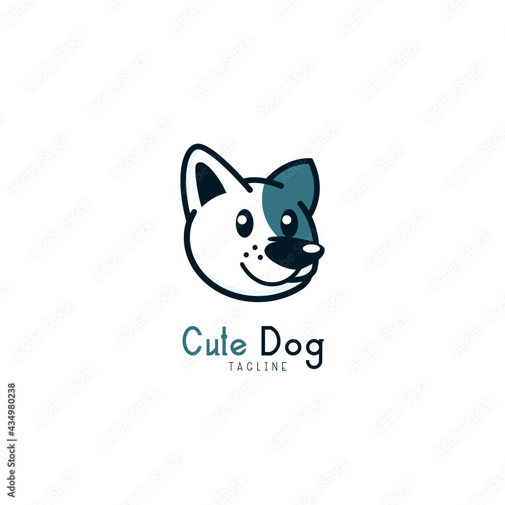 Cute Dog Logo Symbol Design Template Flat Style Vector Cute Dog Logo Symbol Design Template Flat Style Vector