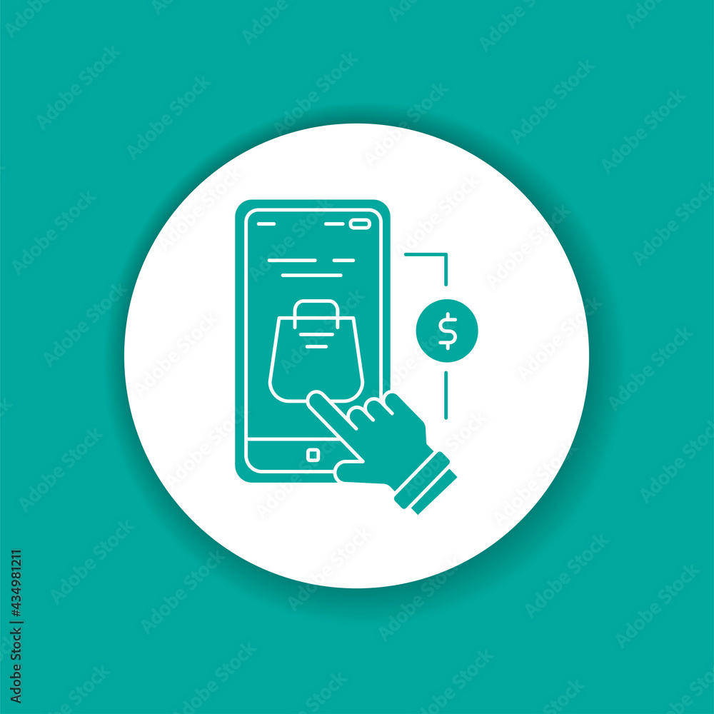 App purchase black line icon. UI UX GUI design element App purchase black line icon. UI UX GUI design element