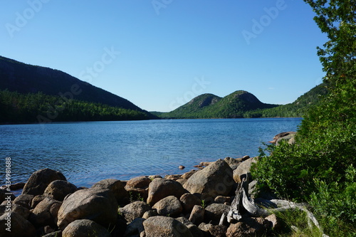 lake and mountains