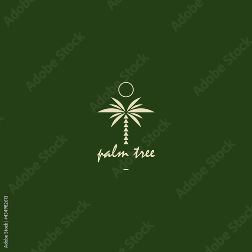Palm logo for your design. Palm tree. Palm vector illustration. Icon sign.