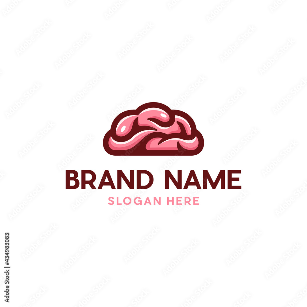 Fototapeta premium Brain Anatomy Vector Logo Design