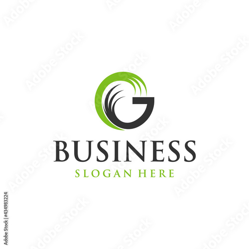Letter G Grass Logo Design