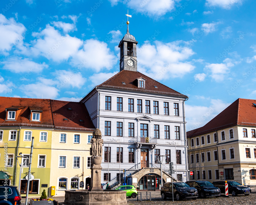 Rathaus von Bischofswerda in Sachsen