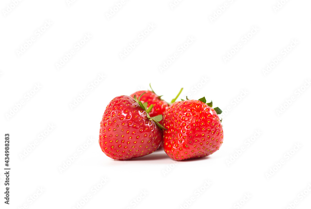 Fresh strawberries isolated on a white background Fresh strawberries isolated on a white background