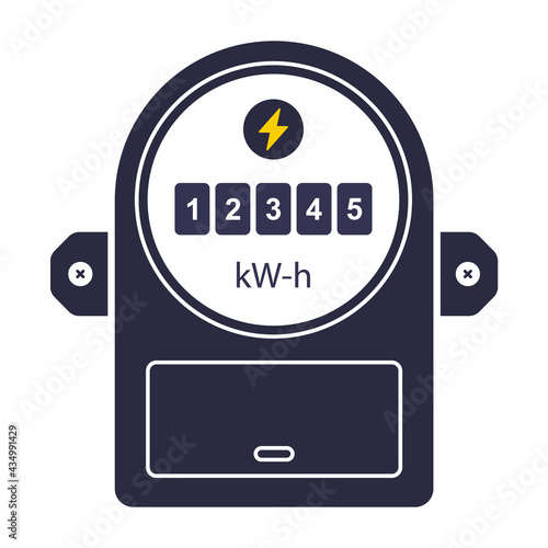 device icon for measuring electricity consumption. flat vector illustration
