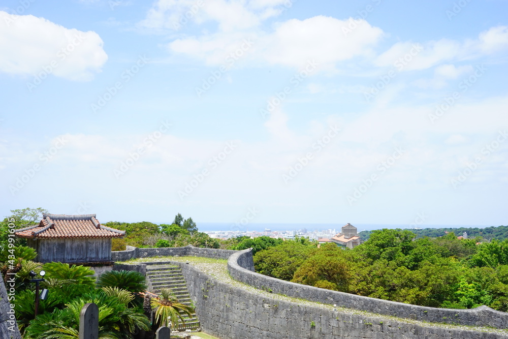 Stone Wall or Fortress of Shuri Castle in Naha, Okinawa, Japan - 日本 沖縄 那覇 首里城 城壁