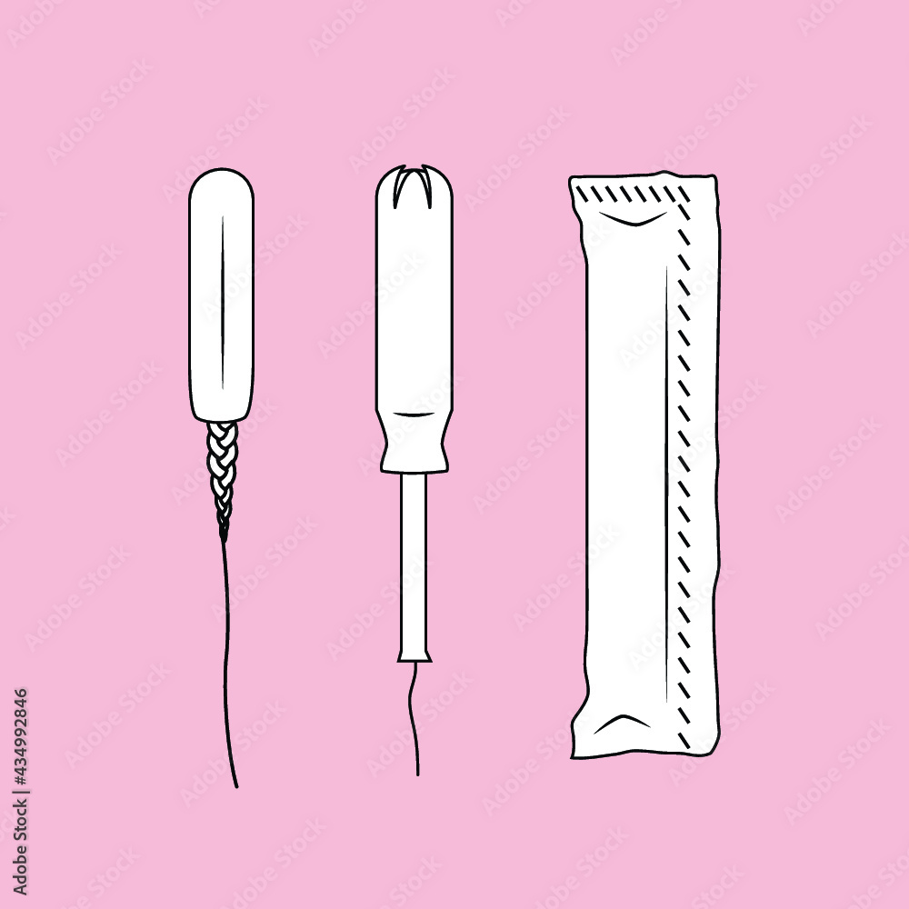 Tampon with applicator and packaging Tampon with applicator and packaging