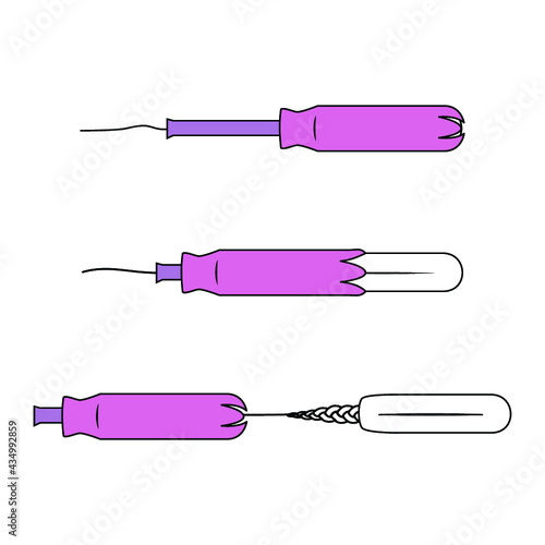 How a tampon applicator works