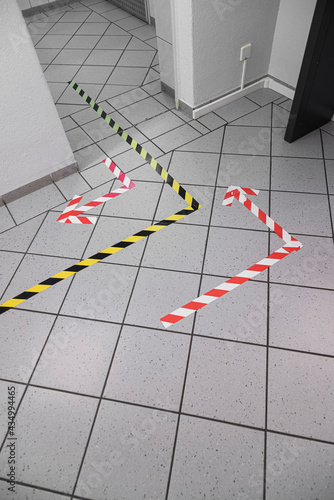 Corona Schutz Markierung