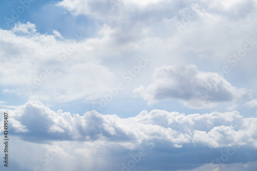 Fototapeta Naklejka Na Ścianę i Meble -  Blue sky with beautiful cumulus clouds, background