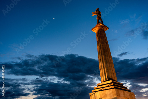 Victor monument, symbol of Belgrade, commemorating Allied victory in the First World War at Belgrade fortress (Kalemegdan) in Belgrade, capital of Serbia