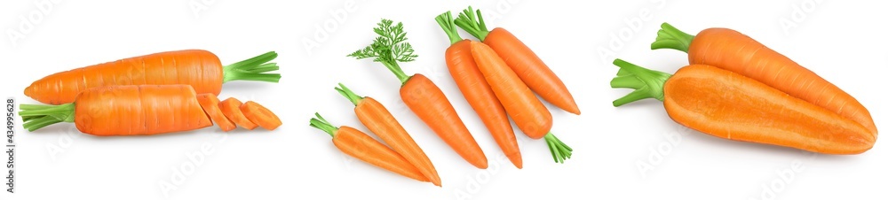 Carrot isolated on white background . Set or collection Carrot isolated on white background . Set or collection