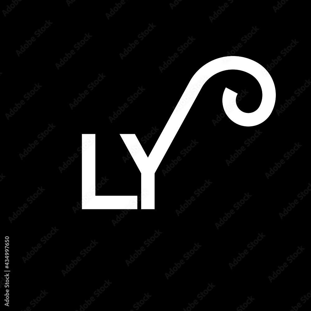 LY Letter Logo Design. Initial letters LY logo icon. Abstract letter LY