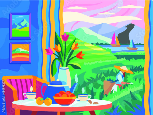 Breakfast in the kitchen