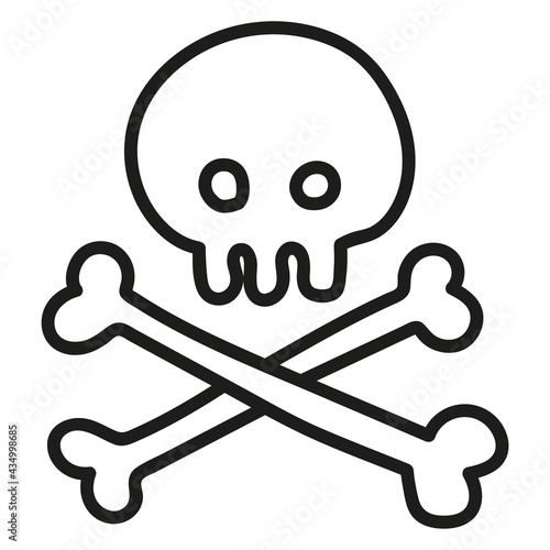 poison crossbones in doodle style