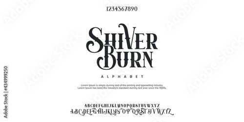 Abstract Fashion font alphabet. Minimal modern urban fonts for logo, brand etc. Typography typeface uppercase lowercase and number. vector illustration