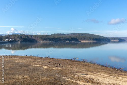 Fototapeta Naklejka Na Ścianę i Meble -  Winter view of Koprinka Reservoir, Bulgaria