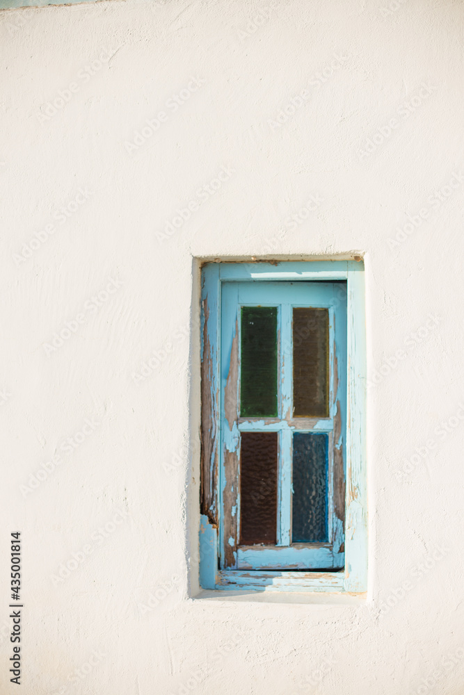 old window on a wall