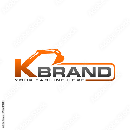 Excavator logo template, Perfect for businesses related to construction