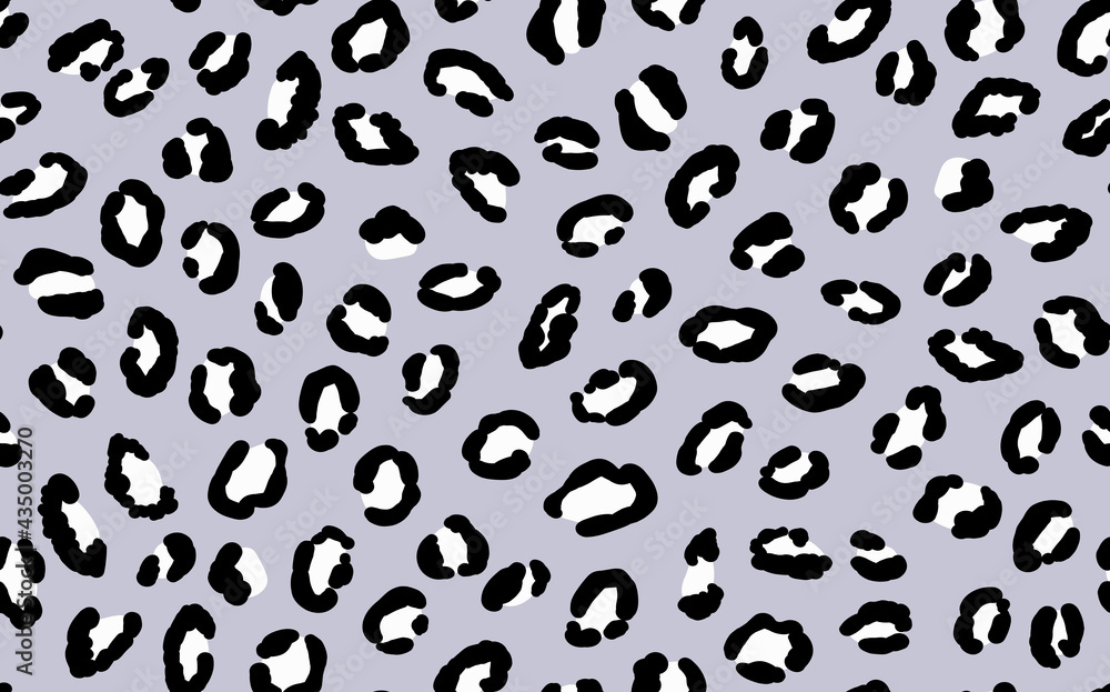 Abstract modern leopard seamless pattern. Animals trendy background. Grey and black decorative vector stock illustration for print, card, postcard, fabric, textile. Modern ornament of stylized skin