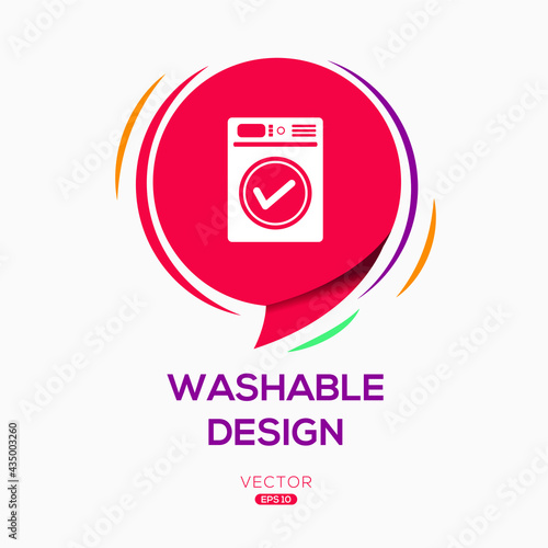 Creative (Washable design) Icon ,Vector sign.	