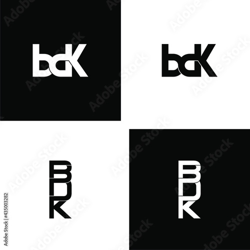 bdk letter original monogram logo design