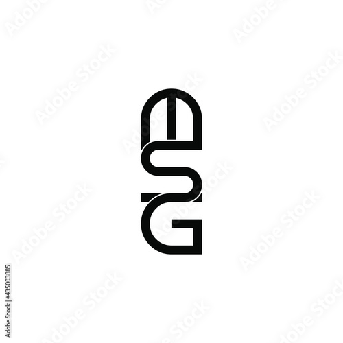 msg letter original monogram logo design