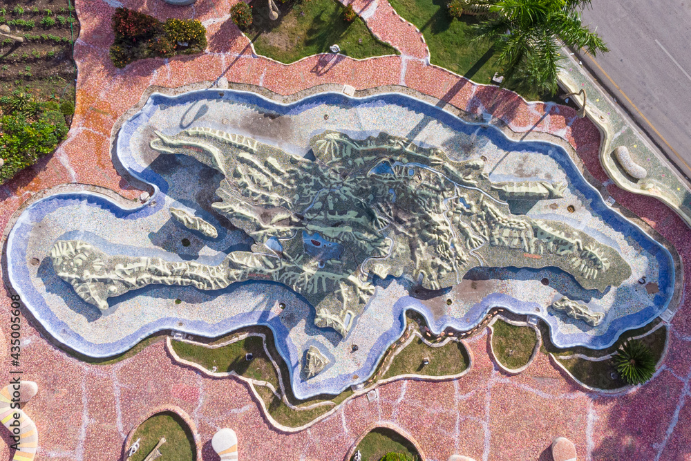 Mapa de la Republica Dominicana en el parque Caonabo de la Provincia San Juan en el municipio de San Juan De La Maguana Mapa de la Republica Dominicana en el parque Caonabo de la Provincia San Juan en el municipio de San Juan De La Maguana