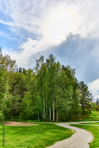 Canvas Print Trails and running tracks at Hemmesta Sjöäng (Lake meadow) on Värmdö outside Sto