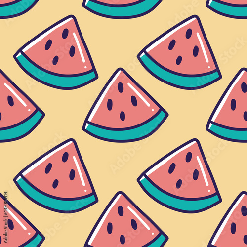 pattern of watermelon doodle