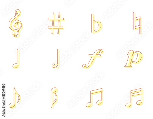 アイコンセット01_30（音楽のいろんな記号セット）