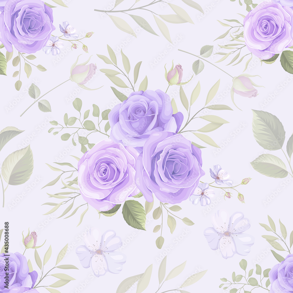 Seamless colorful floral pattern background design